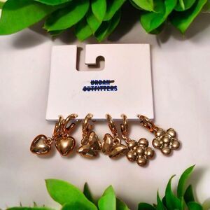 NEW Urban Outfitters Earring Set Gold color 3 Pairs